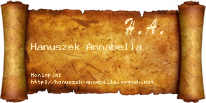 Hanuszek Annabella névjegykártya